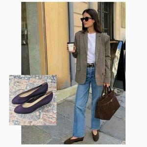 Ferragamo - Nubuck Wedge Ballet Flats